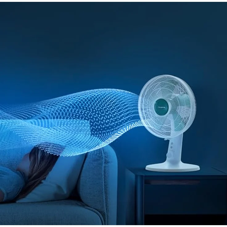 ROWENTA VU2740 Turbo Silence Extreme+ Tischventilator, 20 Watt, leiser Betrieb mit Timer und Oszillation, Weiß – Bild 8