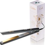 Golden Curl Glätteisen Locken und Glätten Haarglätter - 5 Jahre Sorgenfreiheit - Hair Straightener 2 in 1 (Gold Control)