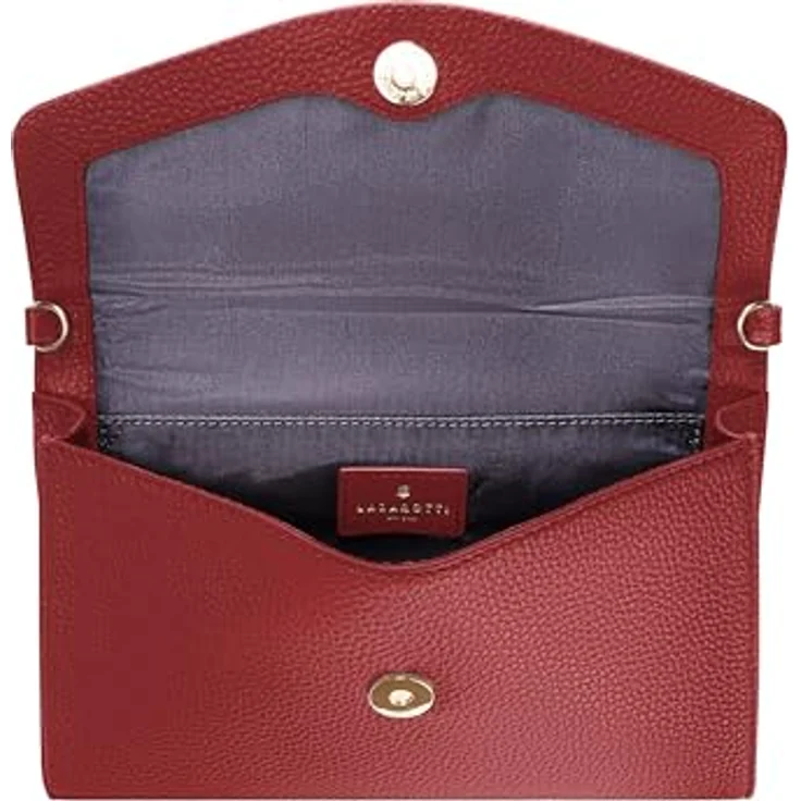 Lazarotti Bologna Leather Clutch, Umhängetasche aus 100% Leder, 23 cm, rot – Bild 6