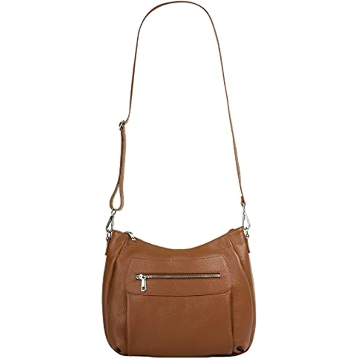 Samantha Look Umhängetasche, echtes Leder, Made in Italy, 25x30x7 cm, verstellbarer Schultergurt – Bild 7
