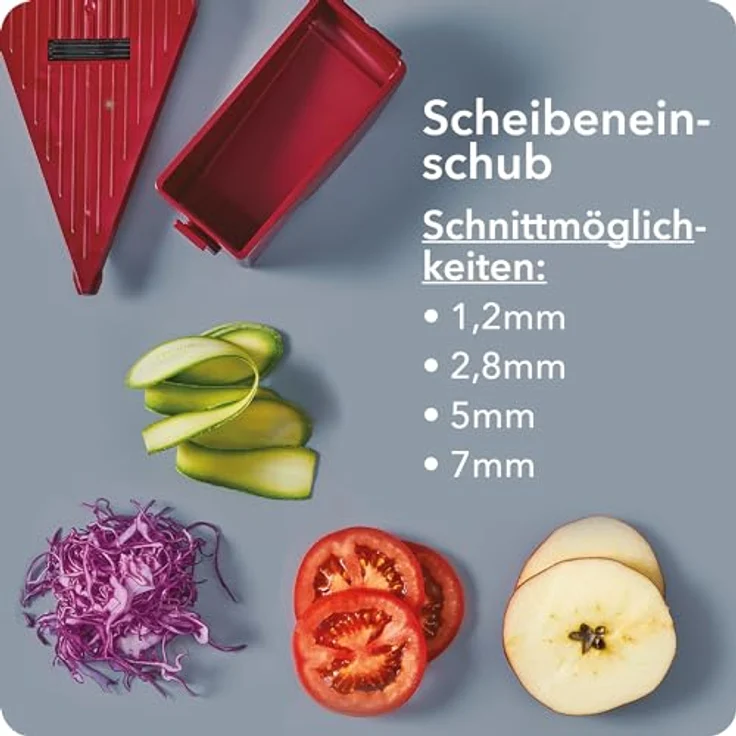 Börner Vital Mandoline Gemüsehobel Basis Set (4-tlg.) • Gemüseschneider (V-Hobel) für Obst & Gemüse + Zubehör • 4 Schnittarten • Küchenhobel – Bild 5