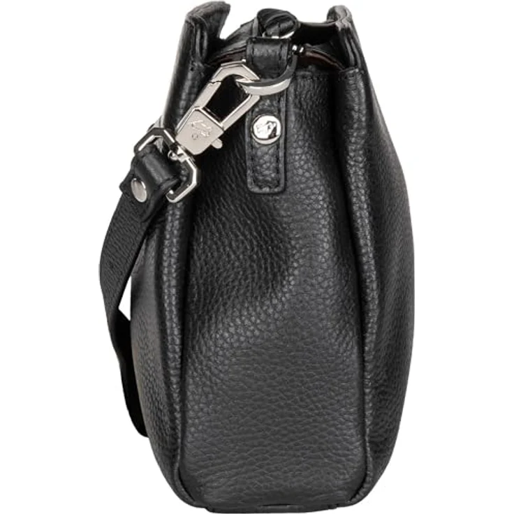 Braun Büffel Hanna, Handtasche aus Leder mit abnehmbarem Tragegurt, Schwarz – Bild 6