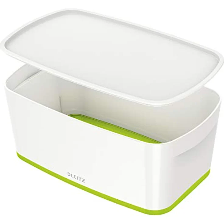 Leitz MyBox Klein mit Deckel Wow, Weiß/Grün, S – Bild 1