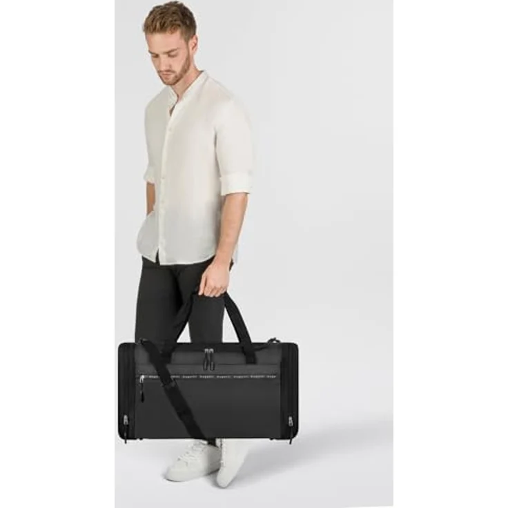 bugatti Blanc Delight Weekender Reisetasche, 65 cm, schwarz, 100% Polyester, ideal für Reisen – Bild 3