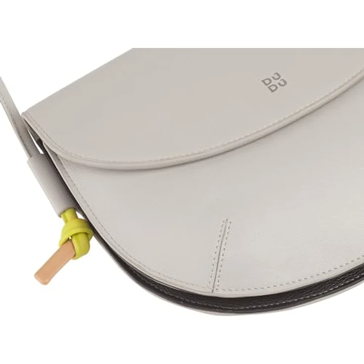 DuDu Skye Umhängetasche aus 100% Leder, grau, 21 cm x 16.5 cm – Bild 6