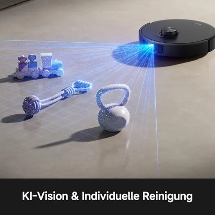 MOVA P70 Pro Ultra, Roboterstaubsauger & Wischmopp, 30000Pa, LDS Navigation, RGB AI Hindernisvermeidung, Selbstreinigende Basis, Schwarz – Bild 6