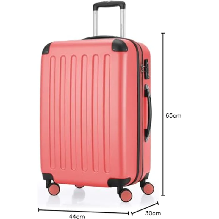 Hauptstadtkoffer Spree Mittelgroßer Koffer Hartschale Trolley, 65 cm, TSA, 74 Liter, korall – Bild 12