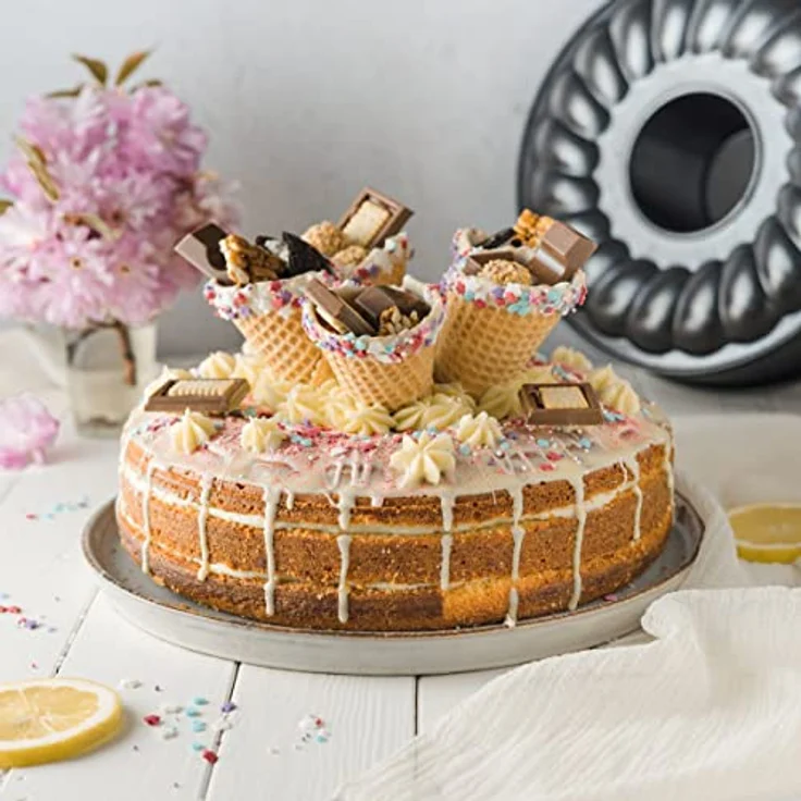 Zenker Springform Flach- und Rohrboden Ø 26 cm Backform mit 2 Böden Kuchenformen-Set, mit Antihaftbeschichtung, einfaches Entformen für saftige Kuchen und Torten, Menge: 1 Stück – Bild 3