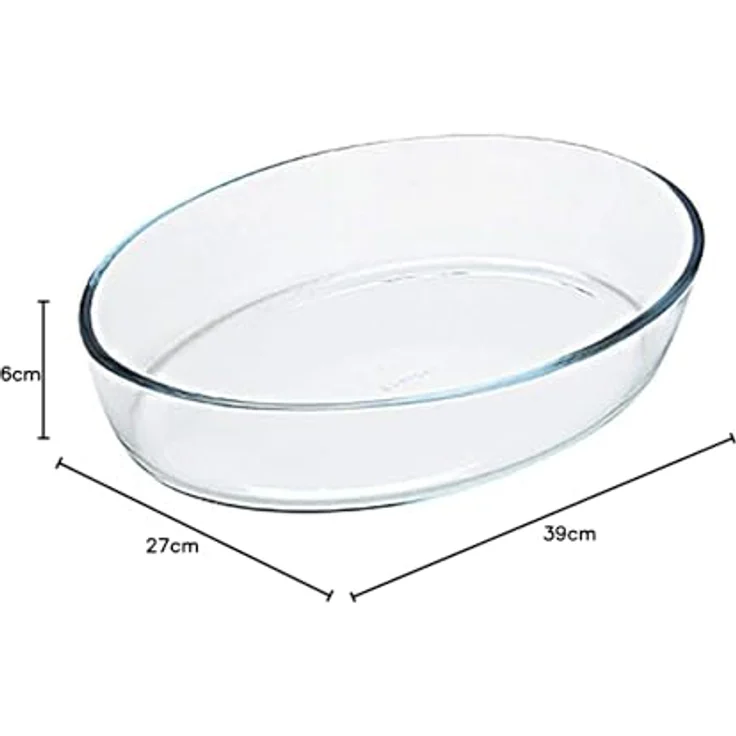 Pyrex OVALE TABLETT, Glas-Ofenform 39x27 cm, weiß, 1 Stück – Bild 3