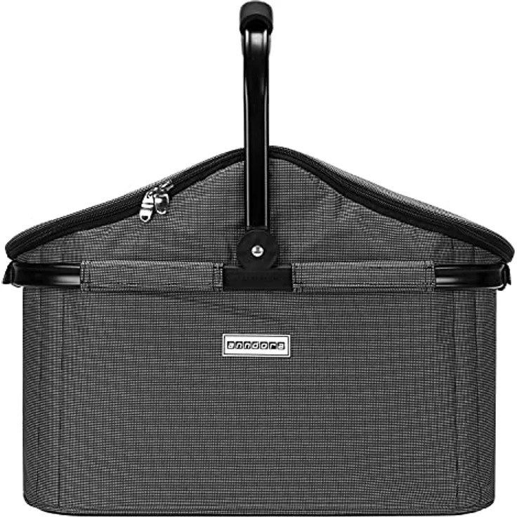 anndora TW-1402-568 Kühlkorb, Isolierkorb, 25 Liter, Polyester, grau – Bild 3