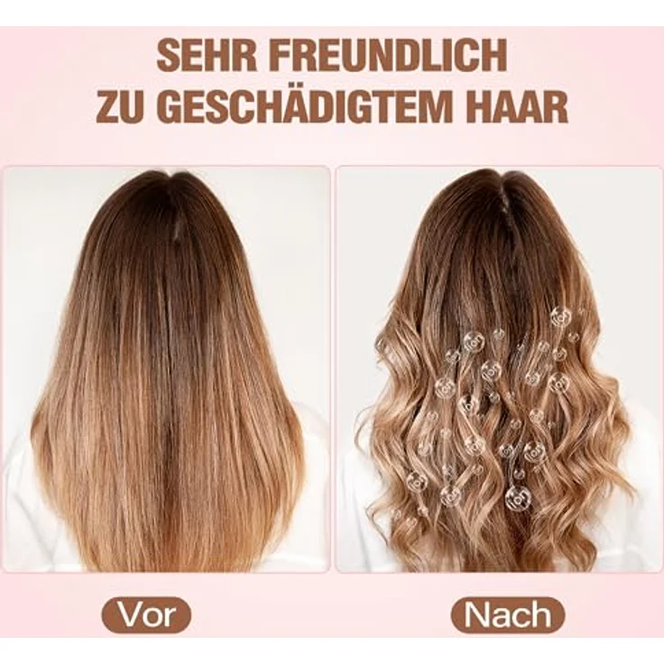 Lockenstab set 3 Fässer 5 in 1-BESTOPE PRO Lockenstäbe Große Locken Keramik Lockenwickler mit Verschiedenen Handschuh 2 Clips – Bild 2