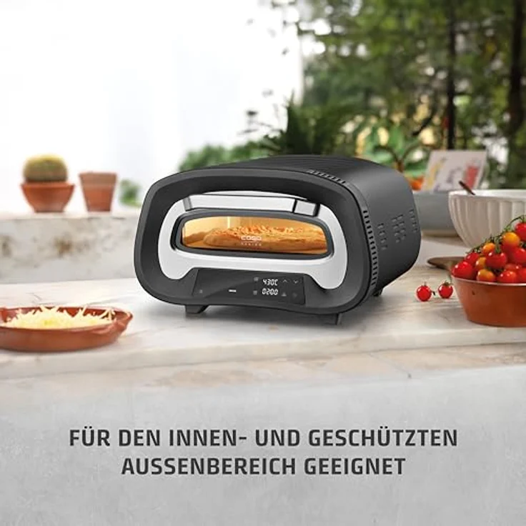 Caso PizzaChef 2984 Pizzaofen, 8 Automatikprogramme, inkl. Pizzastein, Schwarz – Bild 8