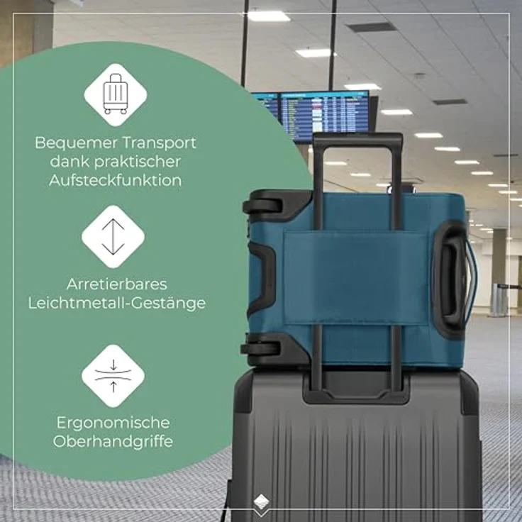 Travelite Jetpack Handgepäck Koffer, 2 Rollen, 25 l, integriertes Zahlenschloss, 40x30x25 cm, Petrol – Bild 5
