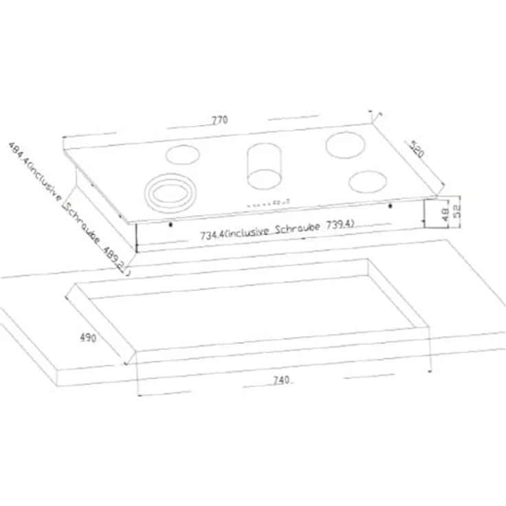 PKM Elektro-Kochfeld EB-C5-3KBTCF, Glaskeramikkochfeld mit 5 Kochzonen und Touch Control - Preisvergleich – Bild 6