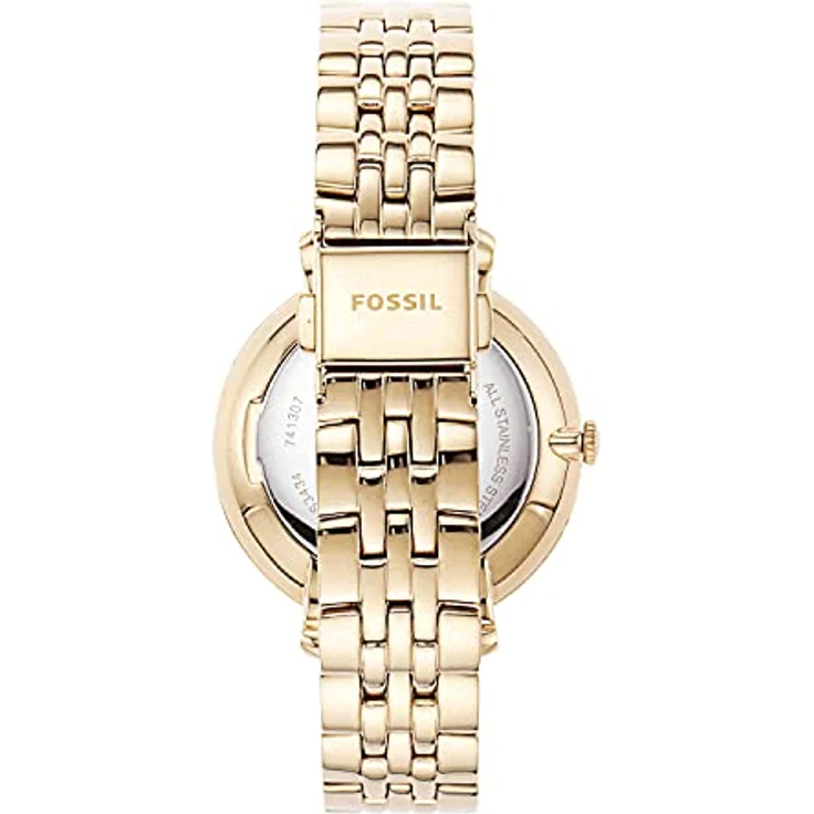Fossil Damenuhr Jacqueline, Quarzwerk, 36mm Gold Edelstahlgehäuse mit Edelstahlarmband, ES3434 – Bild 3