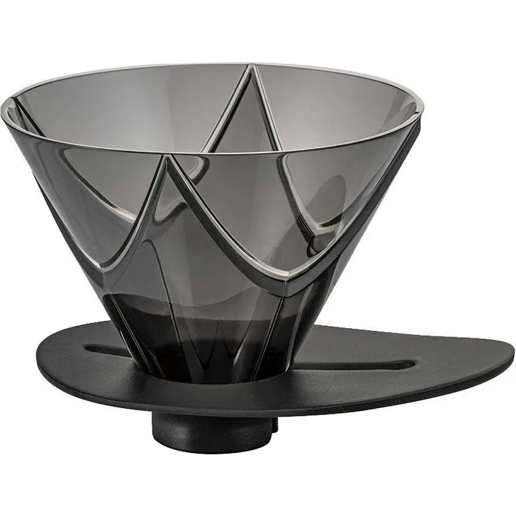 Hario Handfilter V60 Mugen, Größe 02, Schwarz, mit sternförmigen Rillen