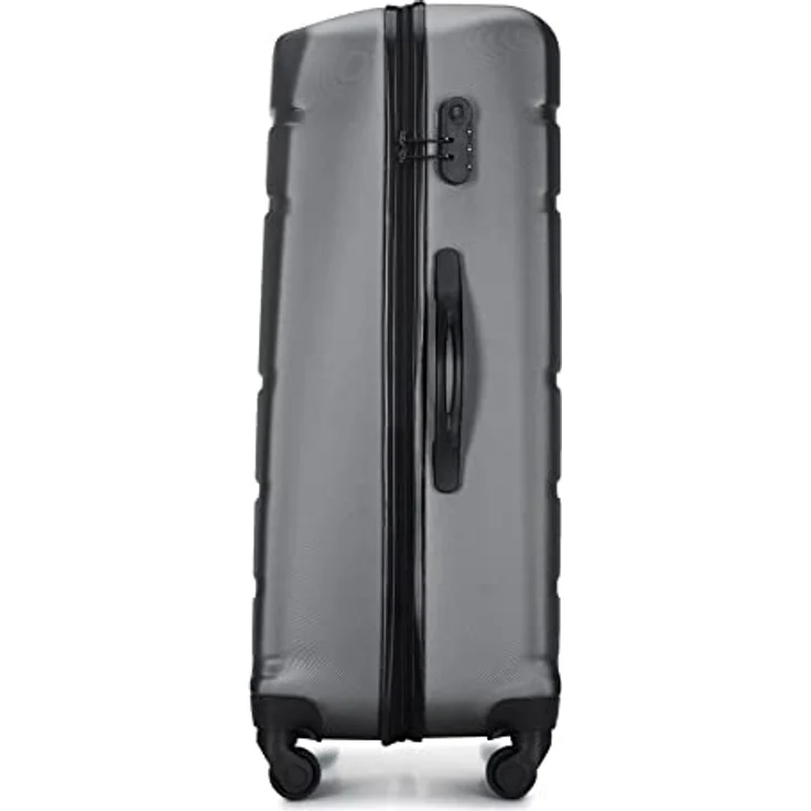 WITTCHEN Großer Koffer Trolley Koffer Reisekoffer aus ABS Hartschalen Trolley 4 Rollen Kombinationsschloss Grau 56-3A-653-01 – Bild 3