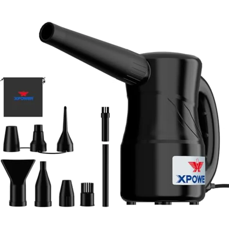 XPOWER Akku-Handstaubsauger A-2S, 520 W elektrischer Luftzerstäuber mit Beutel, 2-Gang-Einstellung, kompakt und vielseitig