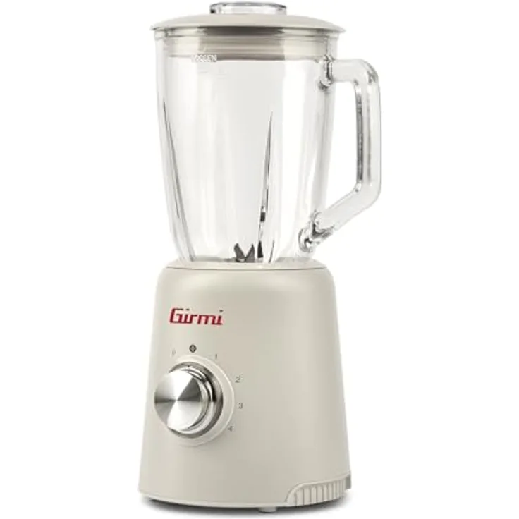 Girmi Standmixer FR9301, 1000 W, 4 Stufen, 1,5 l Glaskrug, 6 Edelstahlklingen, Eiscrusher, Pulse-Funktion