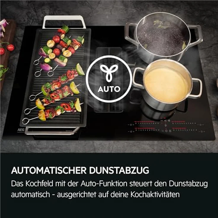 AEG TH84CB0BSZ, autarkes 83 cm Induktions Kochfeld mit 4 Zonen und integriertem Dunstabzug – Bild 12