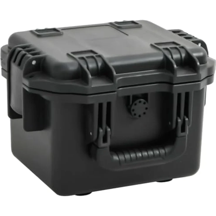 vidaXL Koffer für Flugreise, Tragbar Schwarz, 30x24,5x12,5 cm, mit Schaumstoffeinlage und Wasserschutz – Bild 1