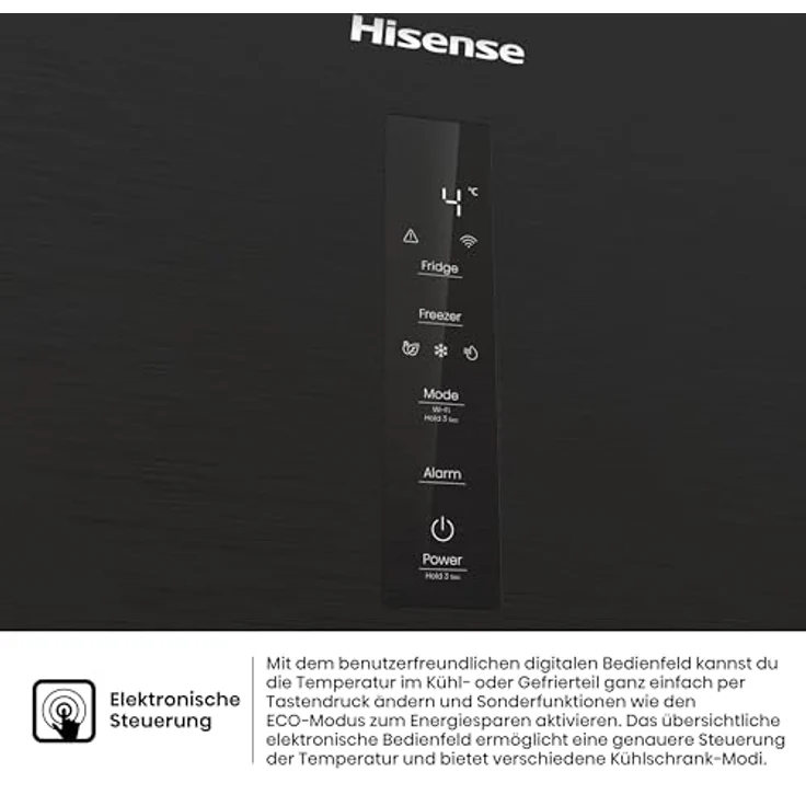 HISENSE RB5P410SAFC Kühlgefrierkombination, 413 l, Energieeffizienzklasse C, 2030 mm hoch, Schwarz – Bild 10