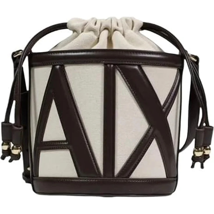 Armani Exchange Marisol Mini Bag, Umhängetasche aus 100% Leder, 17 cm, beige – Bild 5