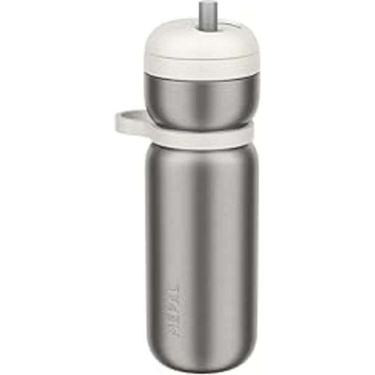 Mepal Thermo-Trinkflasche Twist Sport, 600 ml, auslaufsicher, vakuumisoliert, hält Getränke 6 Stunden warm/10 Stunden kalt, ceramic white – Bild 1