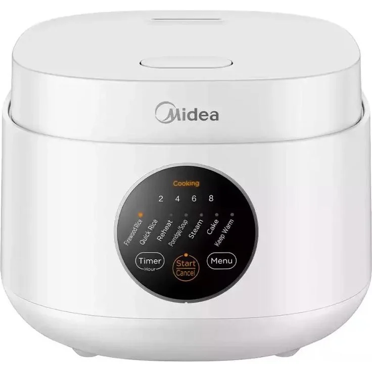 Midea Reiskocher MRD3020TBDW, 1 Liter Fassungsvermögen, 500 Watt Leistung, mit Antihaft-Innentopf und Warmhaltefunktion