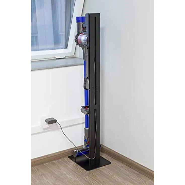 HALTERUNGSPROFI Staubsaugerrohr HALTERUNGSPROFI DVC-SST-01 Schwarz, Zubehör für Dyson Gen5 detect, V15, V14, V12, V11, V10, V8, Aluminium Staubsaugerständer für Dyson Gen5, V15, V14, V12, V11, V10 - Ständer mit Silikonpads und Zubehörschlitzen - Preisvergleich – Bild 5