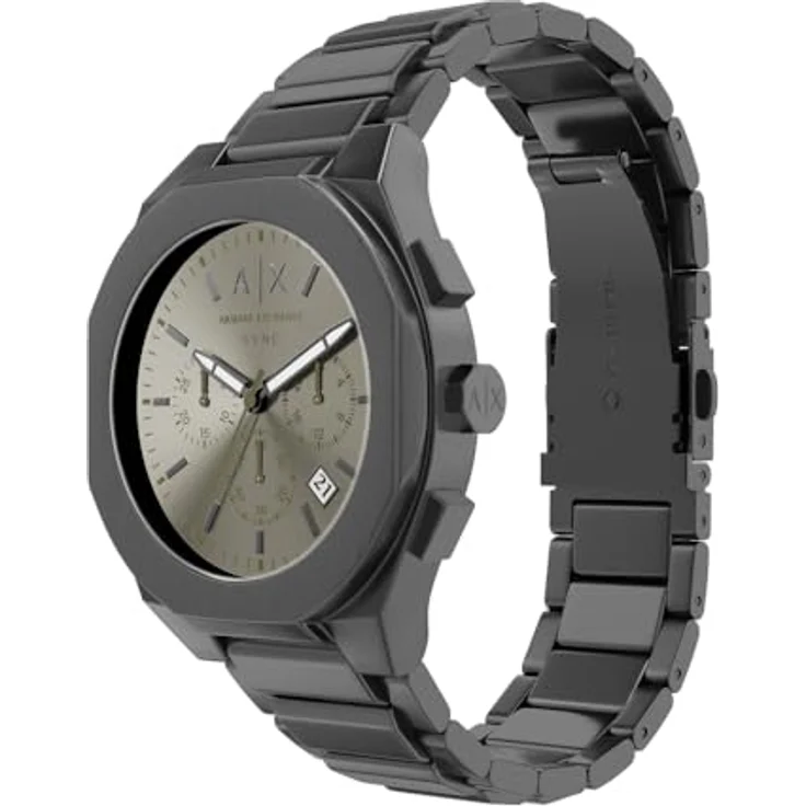 Armani Exchange AX4296 Herren 42MM Gunmetal Edelstahl Uhr mit analogem Chronographen und anthrazitfarbenem Zifferblatt, 50m wasserdicht – Bild 3
