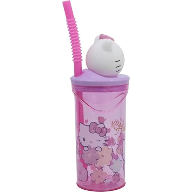 Hello Kitty 3D Trinkbecher, BPA-freier Strohhalm-Tumbler mit 360 ml Fassungsvermögen – Bild 3
