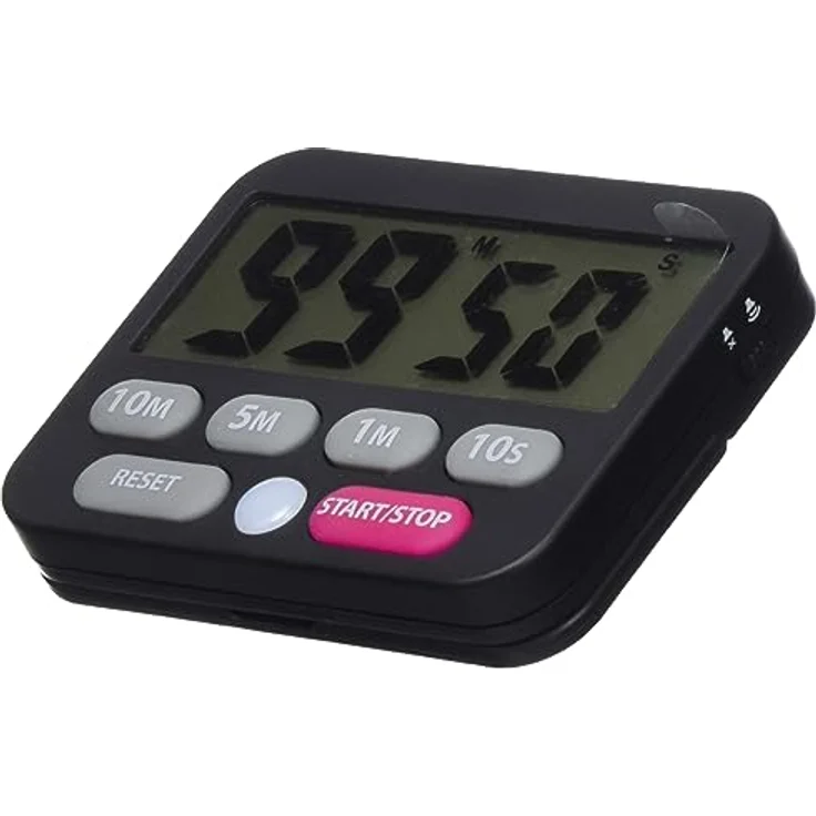 TFA Dostmann Digitaler Timer und Stoppuhr, Kunststoff, Schwarz, 9 x 2 x 9 cm – Bild 3