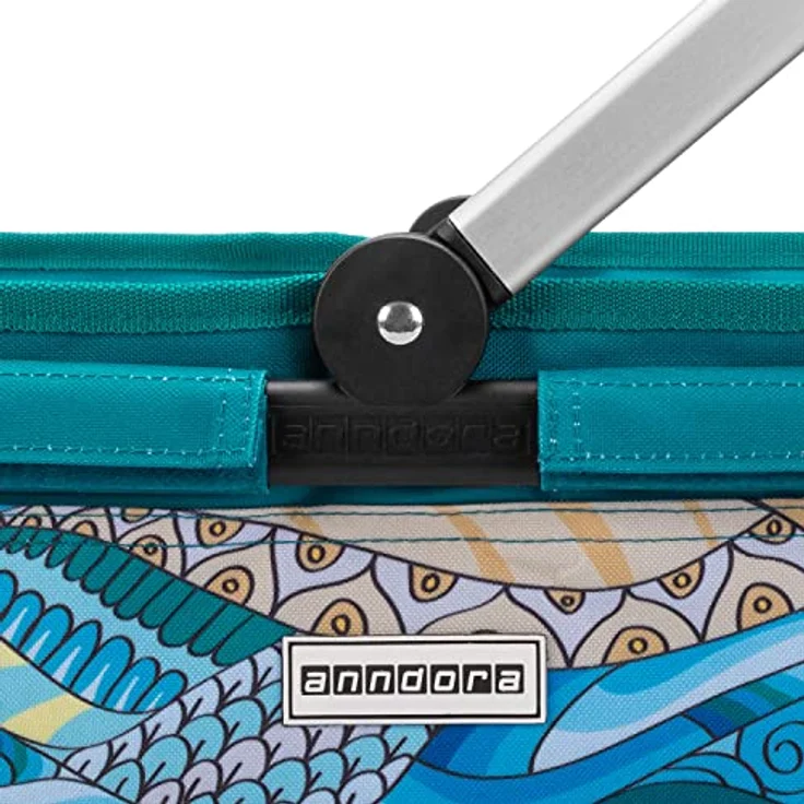 anndora Einkaufskorb mit Klapphenkel, 22 Liter, 48 x 30 x 25 cm, ocean blue – Bild 6