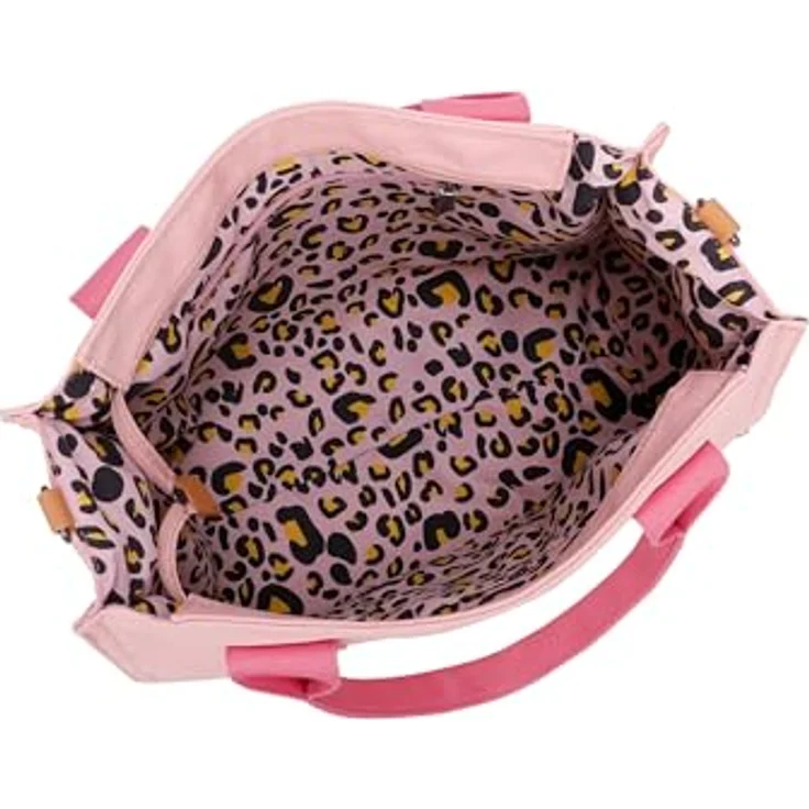 Fritzi aus Preußen, Damen Handtasche, Canvas Umhängetasche 40 cm, Pink/Rosa, abnehmbarer Schulterriemen für Crossbody-Tragen – Bild 3