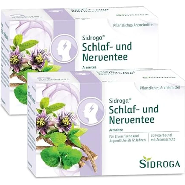 Sidroga Schlaf- und Nerventee, Filterbeutel 20x2 g zur Linderung von Unruhezuständen und nervös bedingten Einschlafstörungen – Bild 2