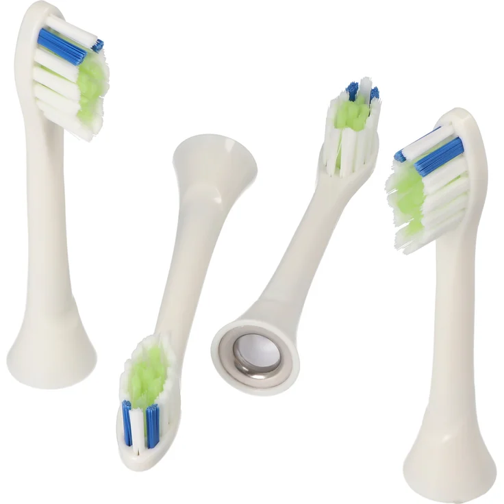 AccuCell 4 Stück Whitening Cleaning Brush Ersatz-Zahnbürstenkopf, kompatibel mit Philips HX3 HX6 HX8 HX9 Serie, effektive Zahnaufhellungstechnologie