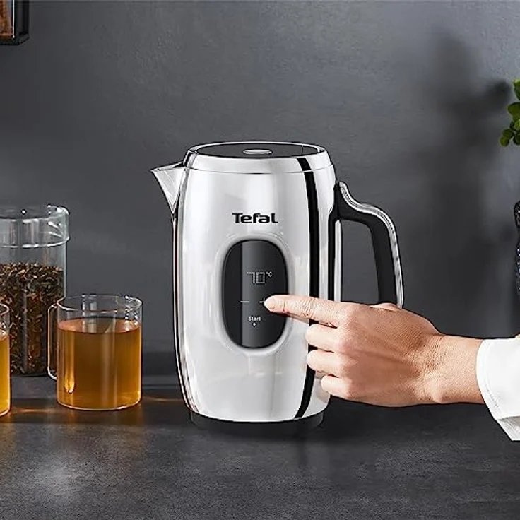 Tefal KI883D Majestuo Wasserkocher | intuitives Bedienpanel | 9 Temperaturen | doppellagiges Design | Warmhaltefunktion | herausnehmbarer Anti-Kalk-Filter | Wasserstandsanzeige | Edelstahl – Bild 4