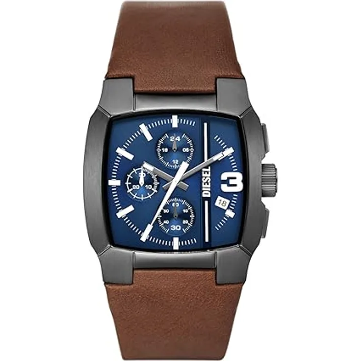 Diesel Herrenuhr Cliffhanger quarz/chrono Uhrwerk 40mm Gehäusegröße mit einem Lederarmband DZ4641 - Preisvergleich