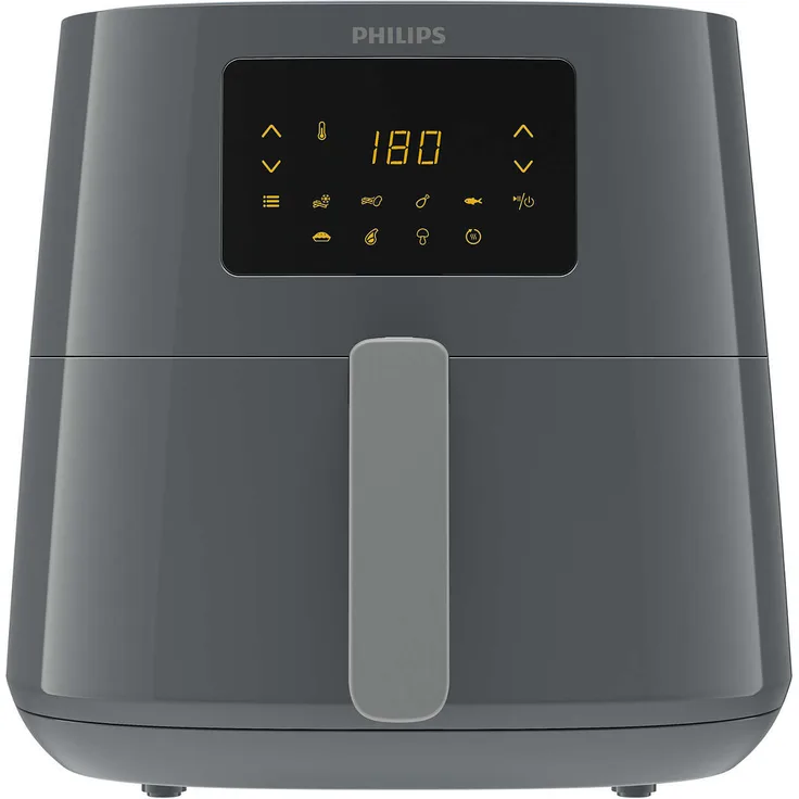 Philips 3000 series HD9270/66 Airfryer XL, Heißluftfritteuse mit 6,2 l Fassungsvermögen, grau, gesünderes Kochen mit 90 % weniger Fett