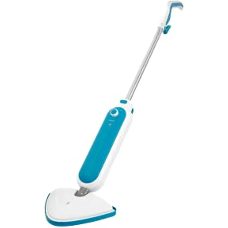Zelmer ZST1300 - Mop parowy, moc 1300W, gotowy do pracy w 20s, wyrzut pary 28 g/min, pojemnik na wodę 400 ml, nakładka do czyszczenia dywanów, lekki i ergonomiczny, biało-niebieski, – Bild 3