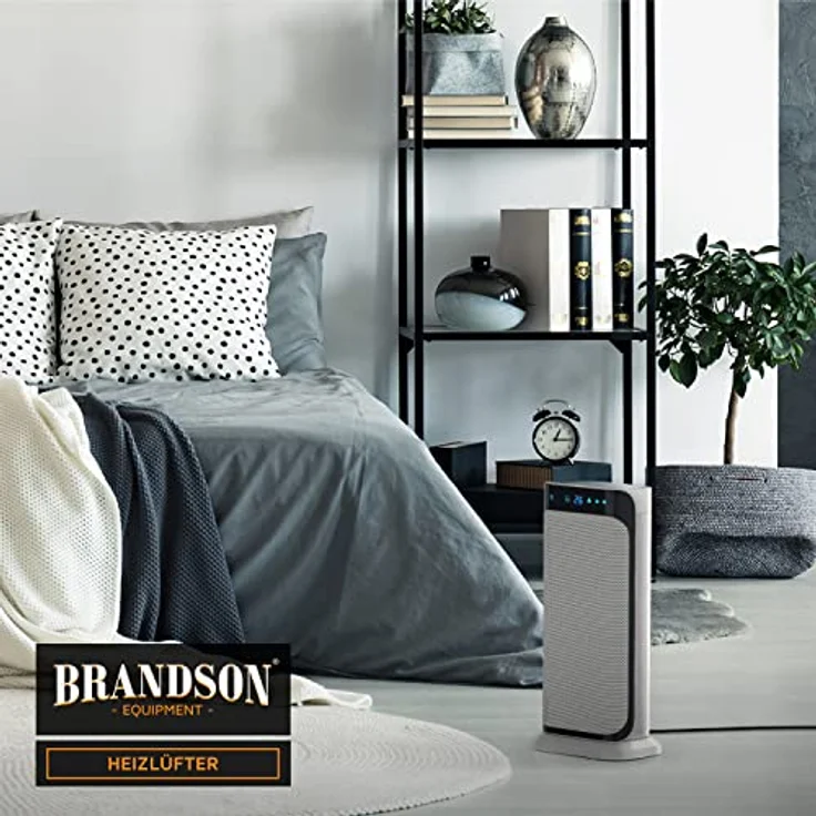 Brandson Heizlüfter mit Fernbedienung - Keramik-Heizlüfter Badezimmer energiesparend leise - Schnellheizer mit Oszillationsfunktion - 2x Heizstufen - Timer - Heizung Heater - GS-zertifiziert, Heizlüfter – Bild 6