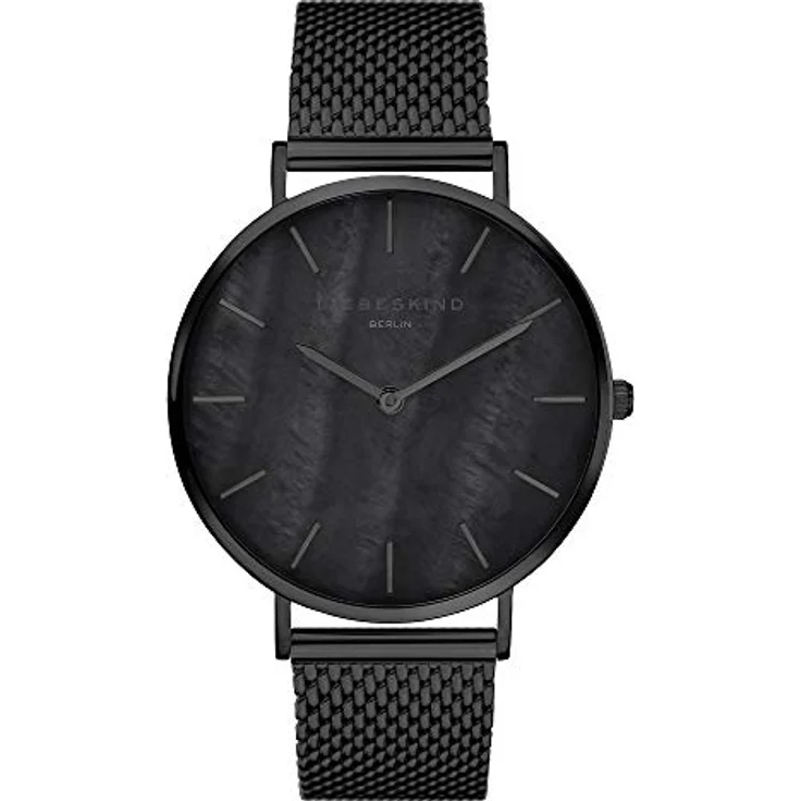 Liebeskind Berlin Damen Armbanduhr Analog Quarz Schwarz LT-0190-MQ, Edelstahl-Gehäuse 38 mm, kratzunempfindliches Mineralglas, schwarzes Edelstahlarmband, wasserdicht bis 5 Bar – Bild 1