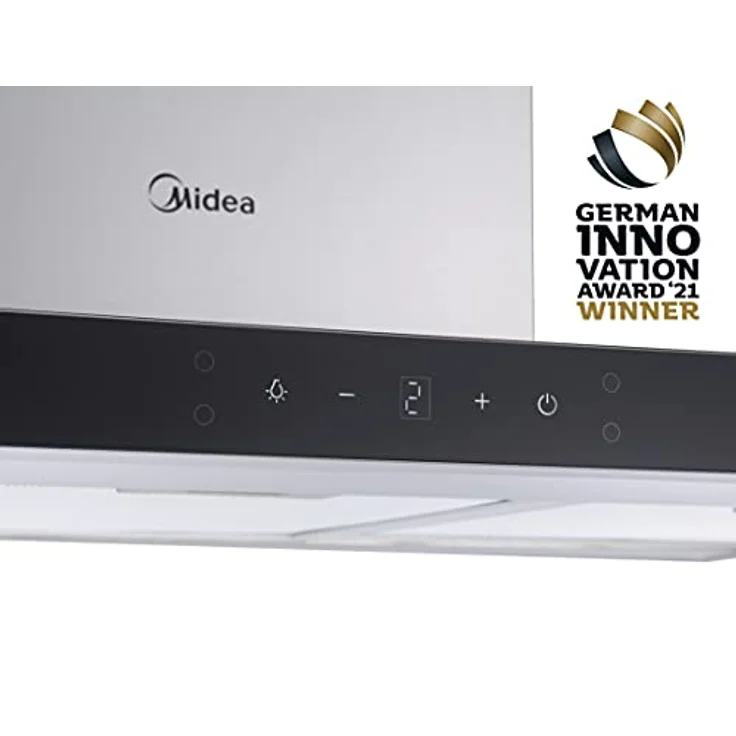 Midea HW7.92 Dunstabzugshaube 90cm Wandhauben mit Gestensteuerung, 640m³/h Luftstrom, Edelstahl mit Glas,4 Stufen, waschbarem Netzfettfilter, Aktivkohlefilter, 2 LED-Leuchten – Bild 3