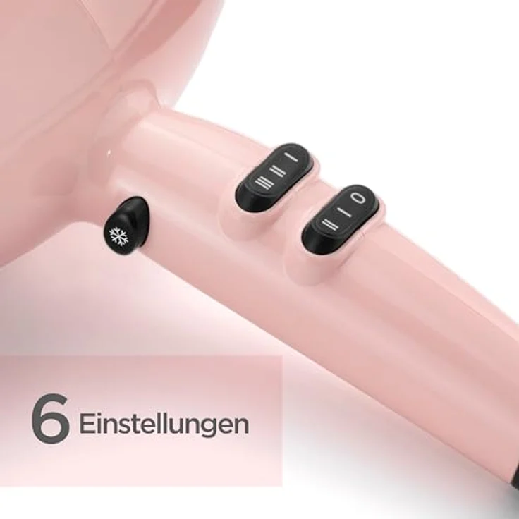 BaByliss 5337PRE Haartrockner Rose Blush 235, 2200 W, DC Motor, Ionen, 2 Geschwindigkeitsstufen und 3 Temperaturen, KaltluftTaste Inklusive schmaler Düse 8 mm, Kabel 2,2 m Leichtgewicht 429 g, rosa – Bild 4
