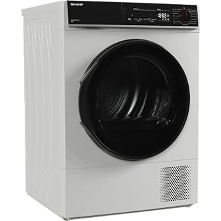 Sharp KD-PRO8S7GWC-DE Wäschetrockner, 8 kg, Energieeffizienzklasse C, WiFi, 15 Trockenprogramme inkl. 20-Minuten-Schnelltrockenprogramm, Weiß – Bild 2