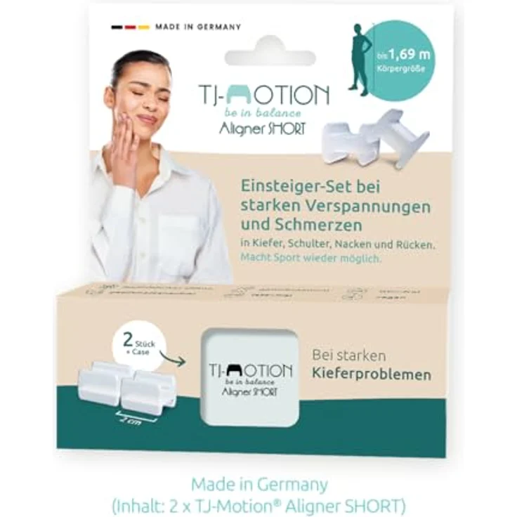TJ-MOTION be in balance TJ-Motion Aligner, sanfte Kieferdehnung zur Muskelentspannung, 2er Pack aus medizinischem Silikon – Bild 2