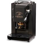 Faber Coffee Machines Pro Deluxe Espressomaschine ESE Pad 44 mm, Tassenwärmer, schnelle Aufheizung, einfache Reinigung, Chrom-Finish