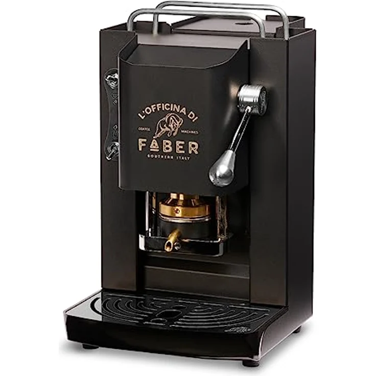 Faber Coffee Machines Pro Deluxe Espressomaschine ESE Pad 44 mm, Tassenwärmer, schnelle Aufheizung, einfache Reinigung, Chrom-Finish – Bild 1