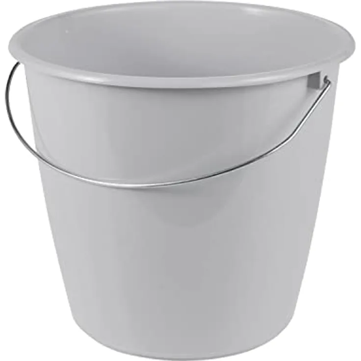 keeeper Eimer Erik mit Metallbügel, 5 l, Polypropylen, 24 x 24 x 20 cm, Nordic Grey
